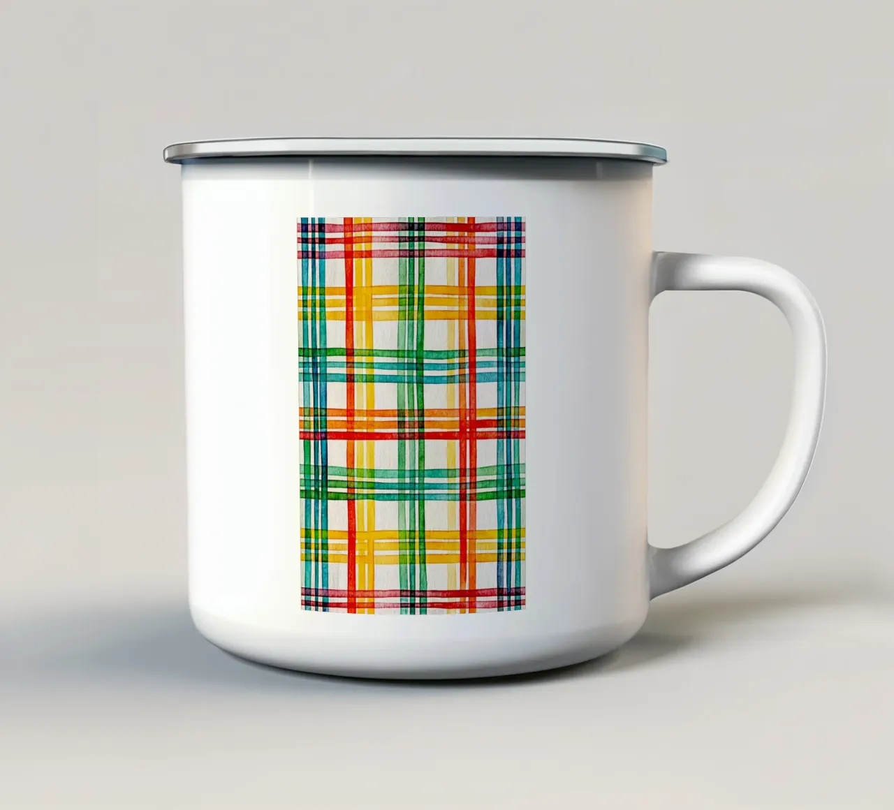 cross line art enamel mug by the gondols