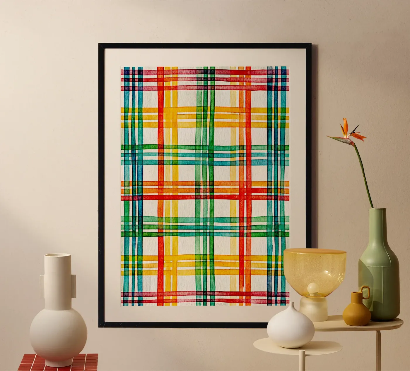 cross line art poster van the gondols