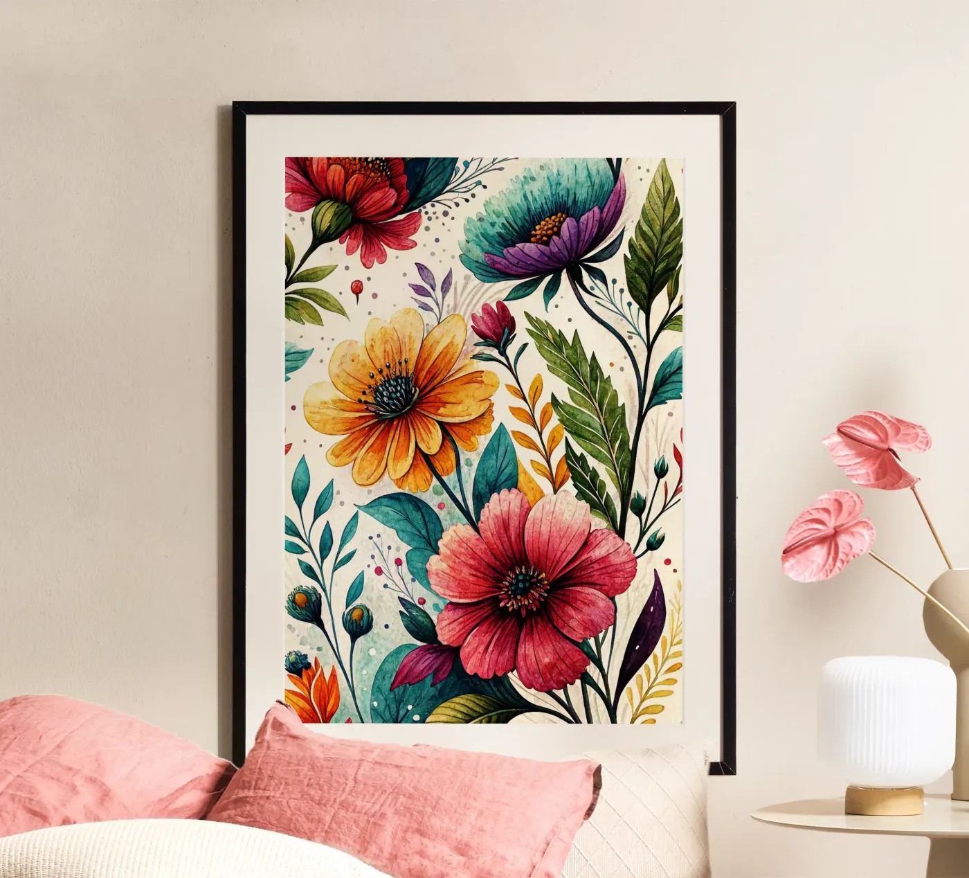 bloemkunst poster van the gondols