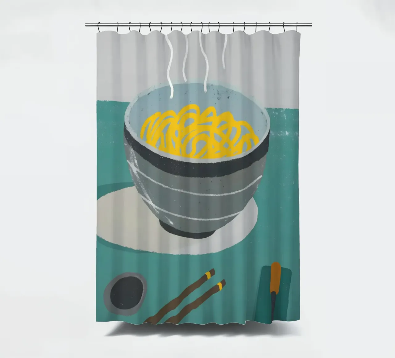 Eat Noodles shower curtain by PERSONAL TOUCH