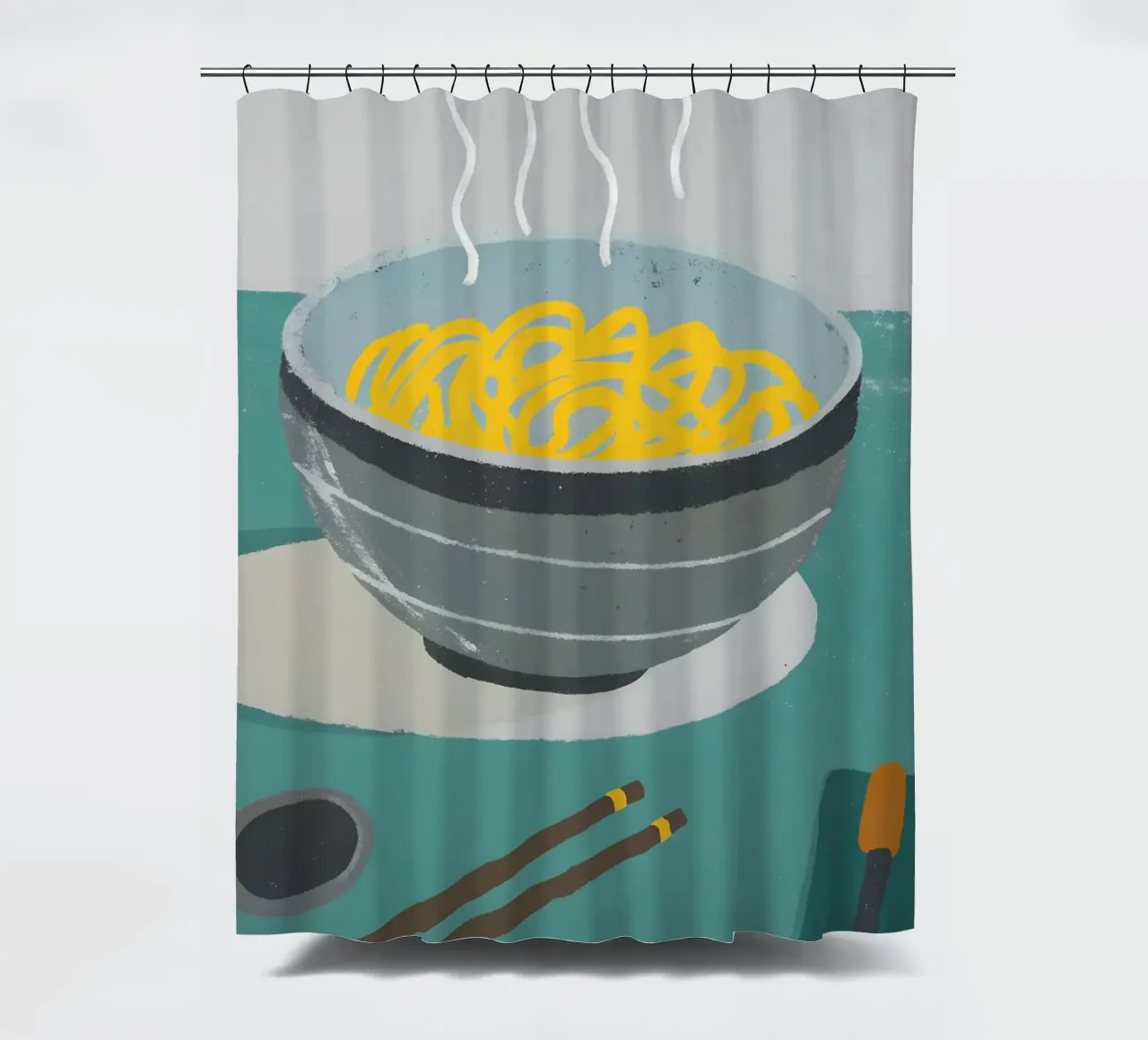 Eat Noodles shower curtain by PERSONAL TOUCH
