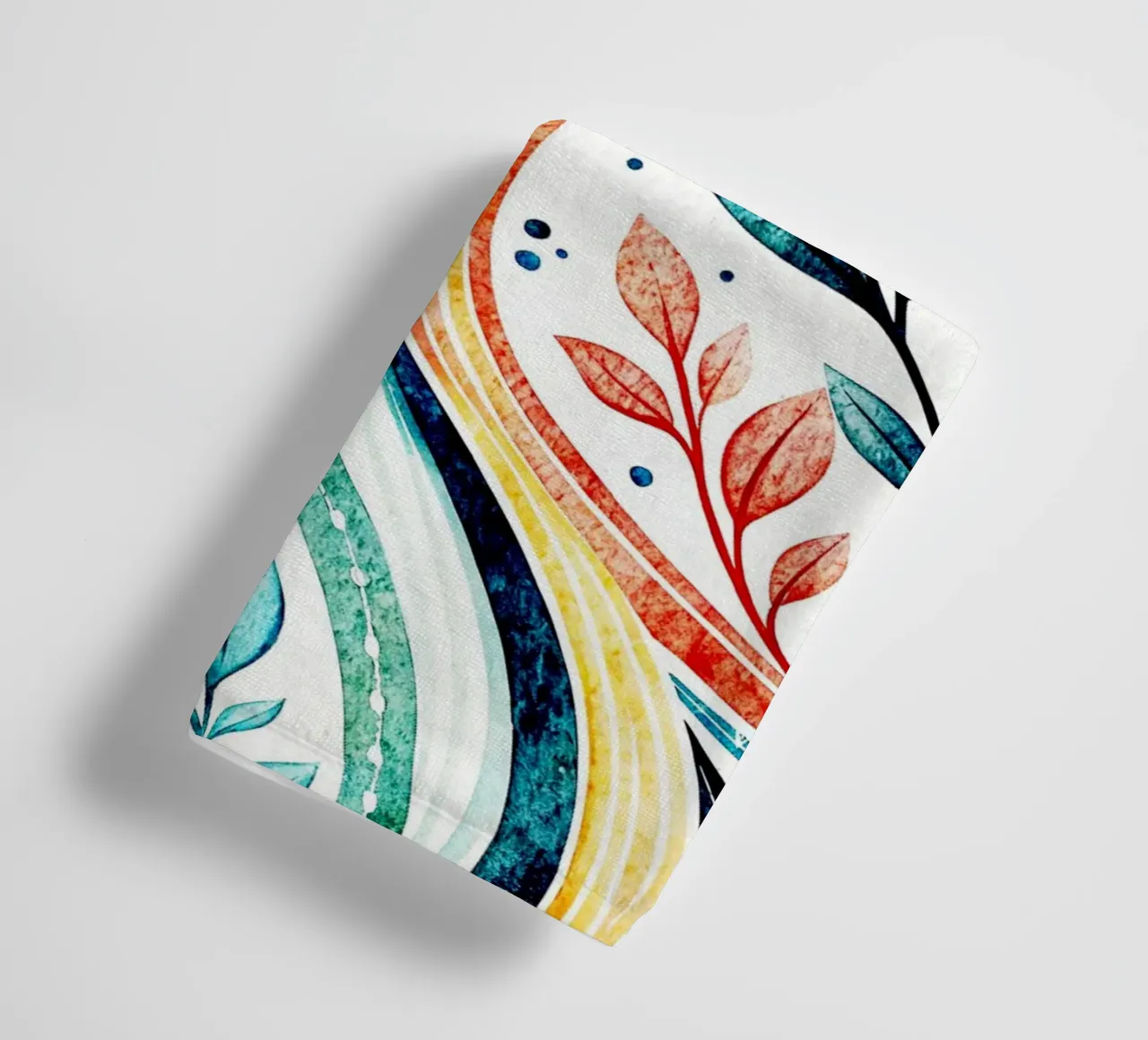 leaf and line art towel by the gondols
