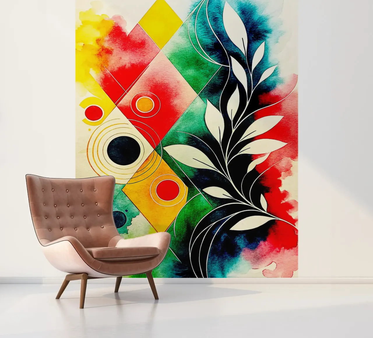 leaf circle abstract art photo wallpaper by the gondols