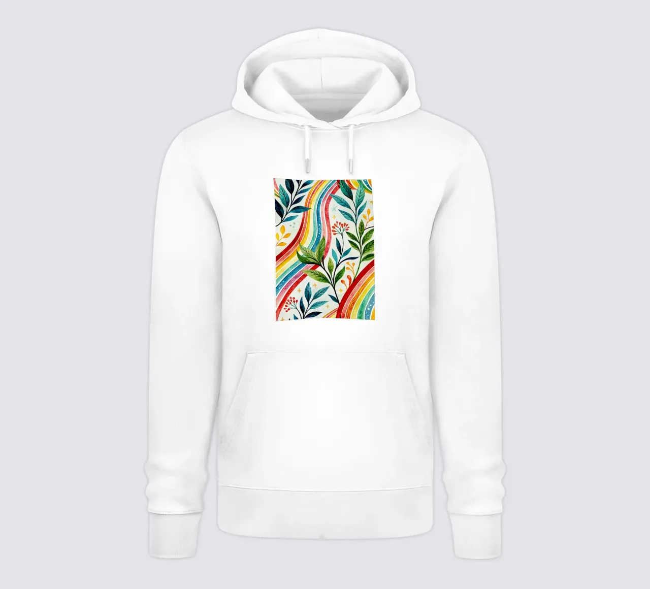 line art di foglie felpa con cappuccio da the gondols