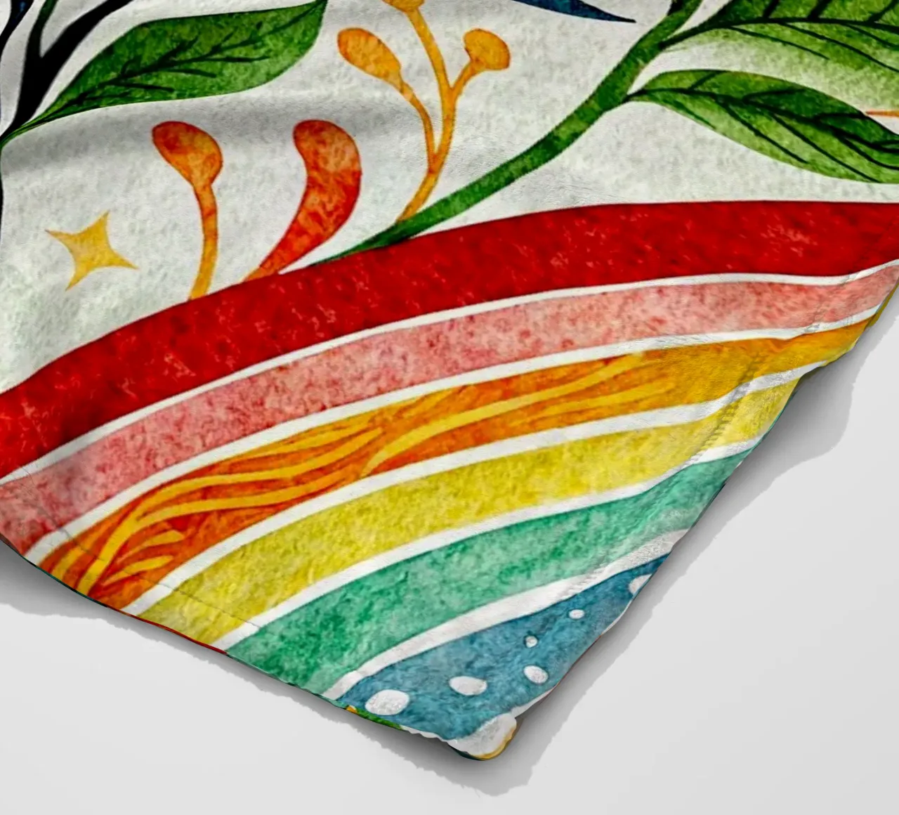 line art di foglie coperta in pile da the gondols