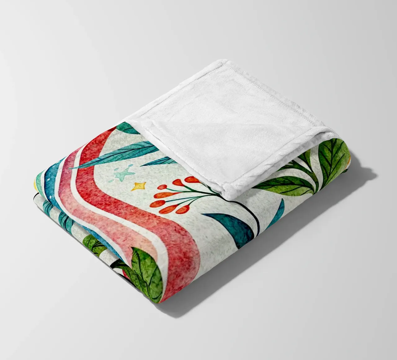 line art di foglie coperta in pile da the gondols