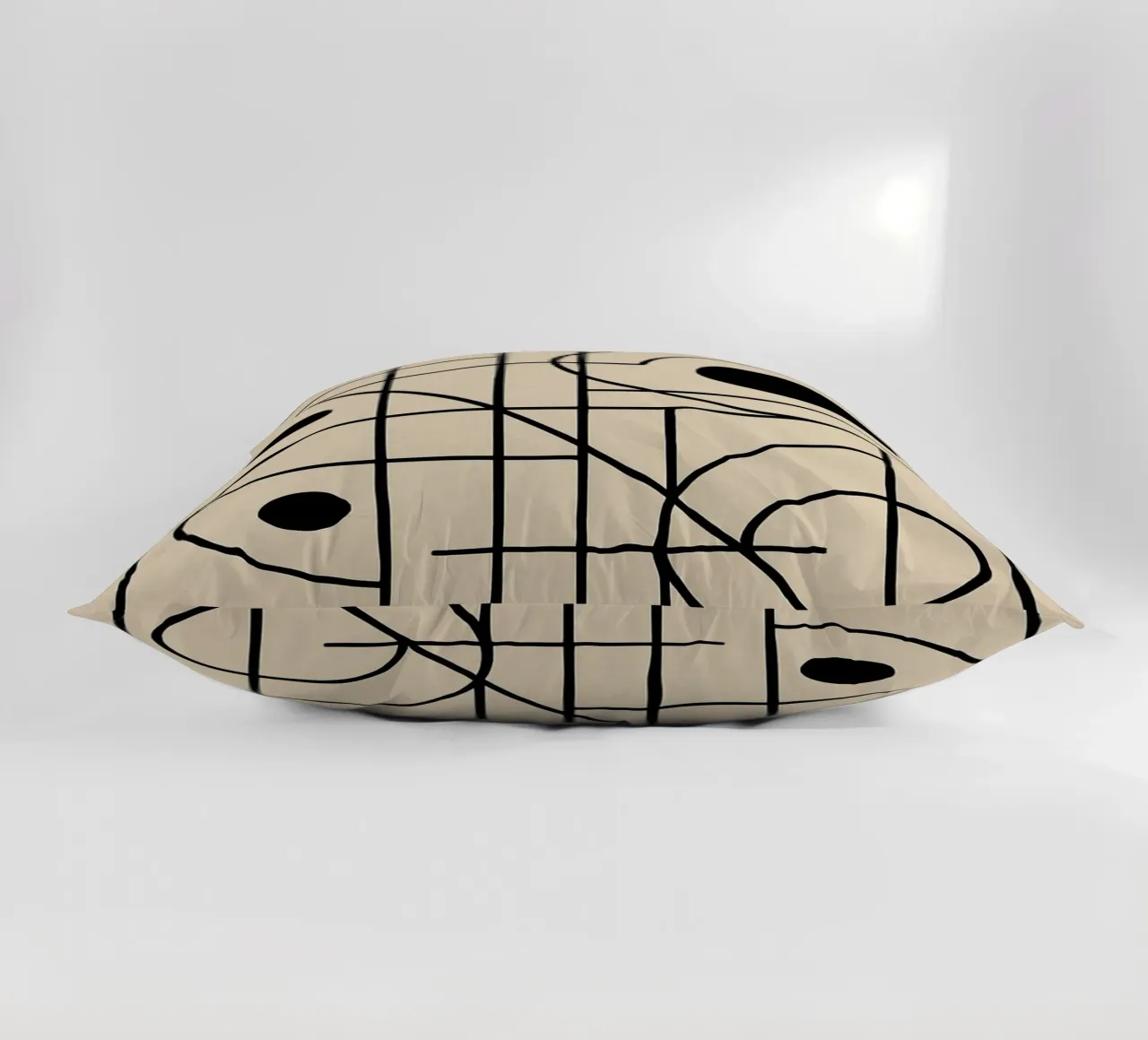 line and circle art decorative cushion by the gondols