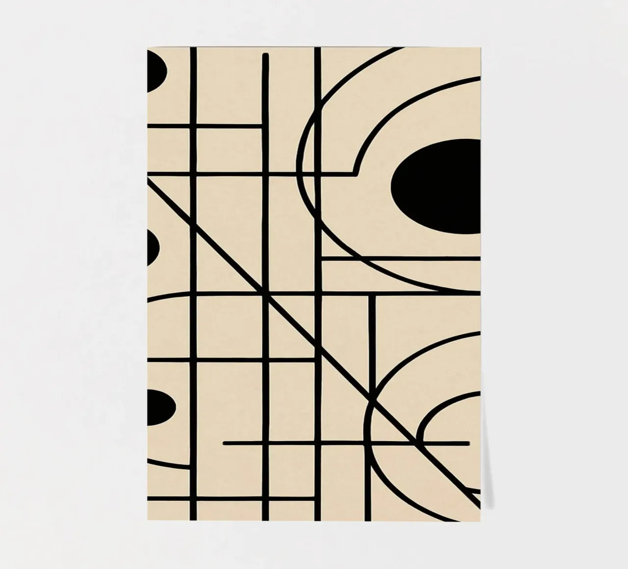 line and circle art sticker sheet by the gondols