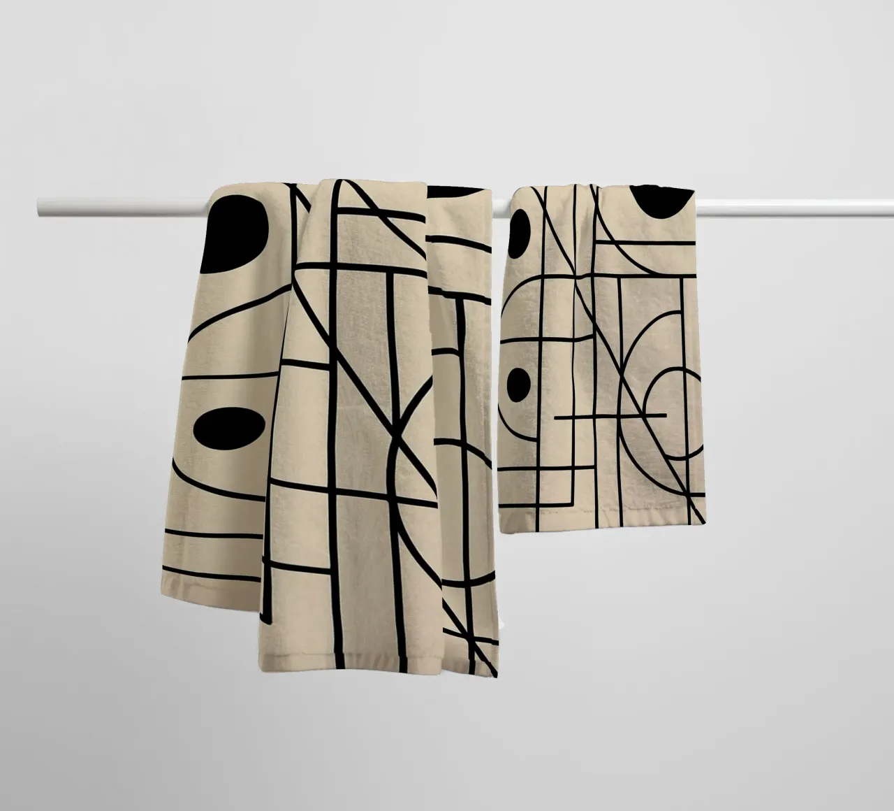 arte della linea e del cerchio asciugamano da bagno da the gondols