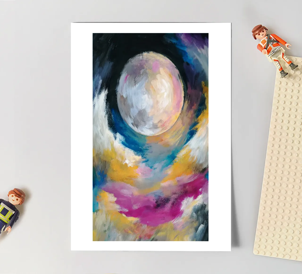 moon art imagination sticker sheet by the gondols