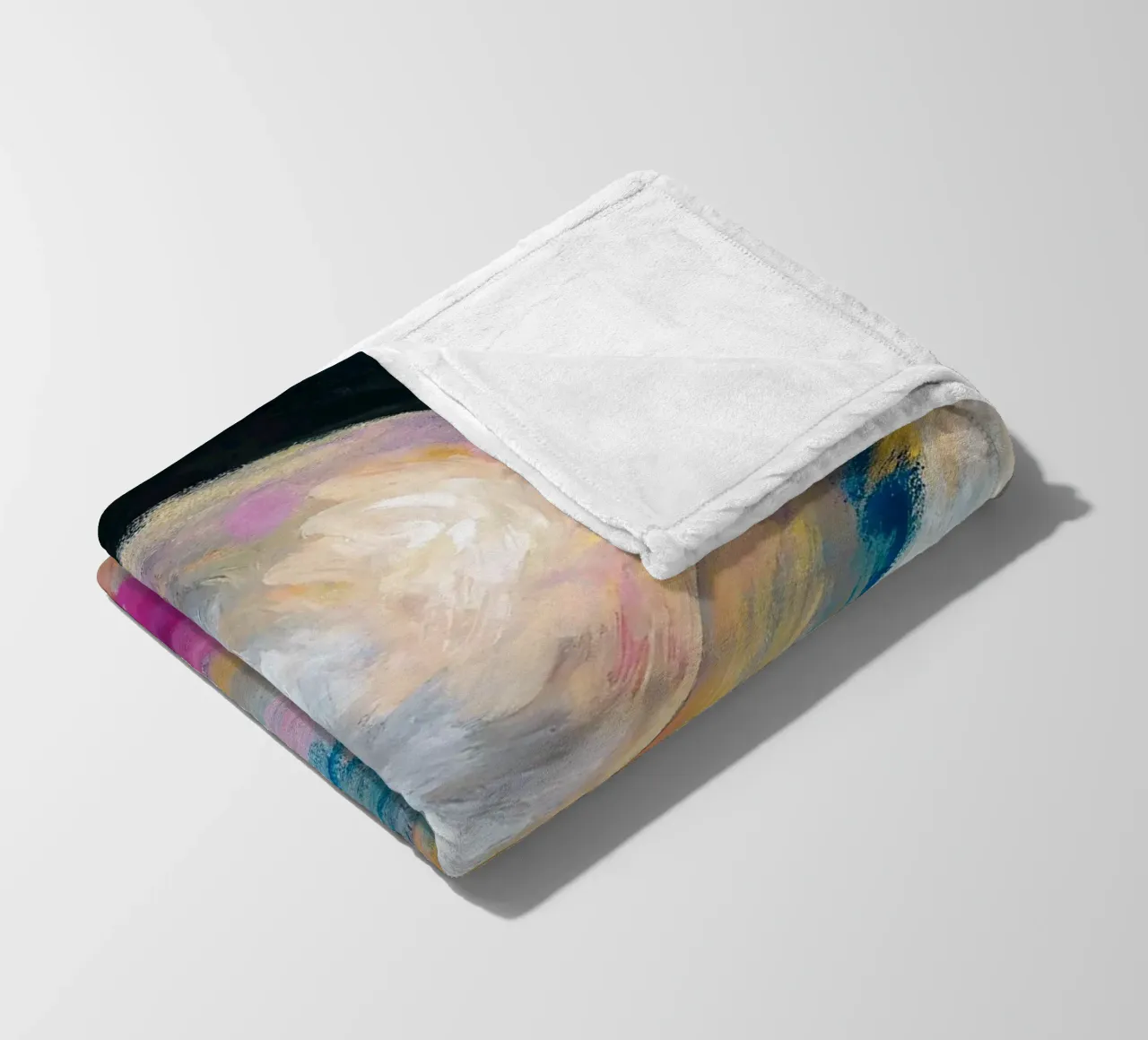 moon art imagination fleece blanket by the gondols