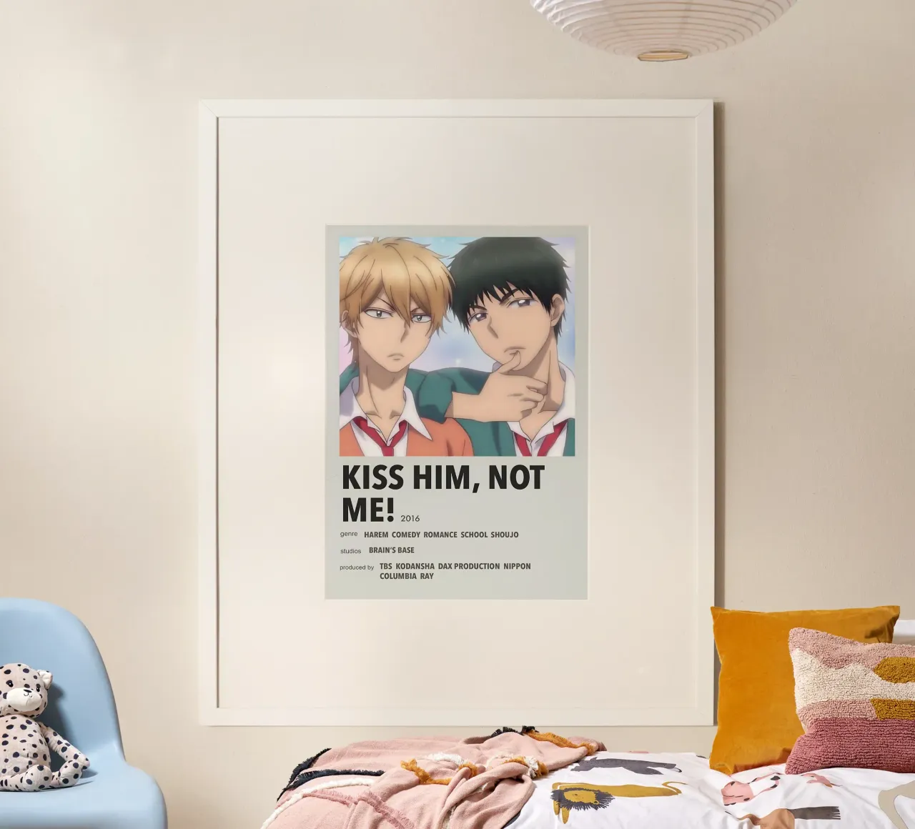 KISS HIM, NOT ME!  2016 poster con telaio in legno da Totoya