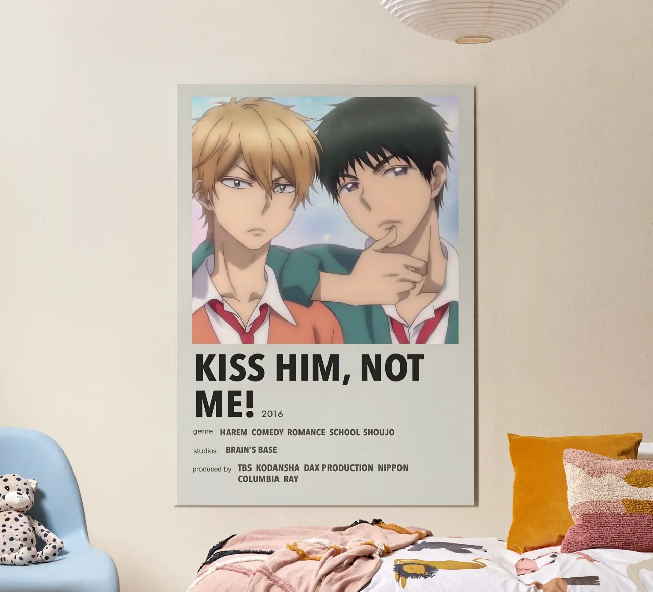 KISS HIM, NOT ME!  2016 poster con telaio in legno da Totoya