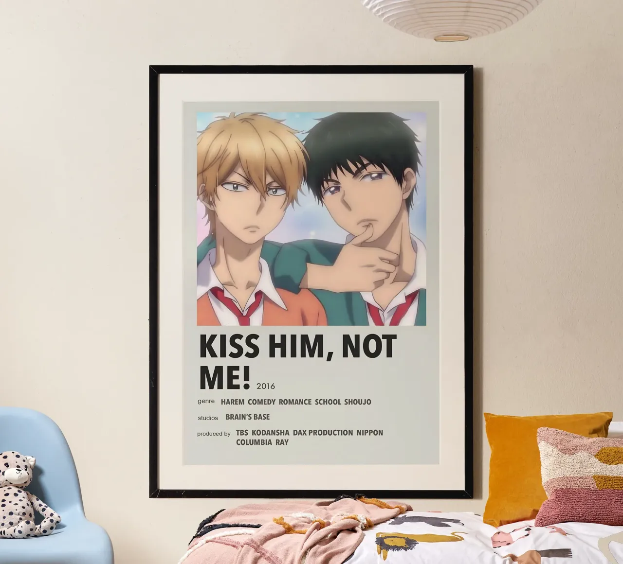 KISS HIM, NOT ME!  2016 poster con telaio in legno da Totoya