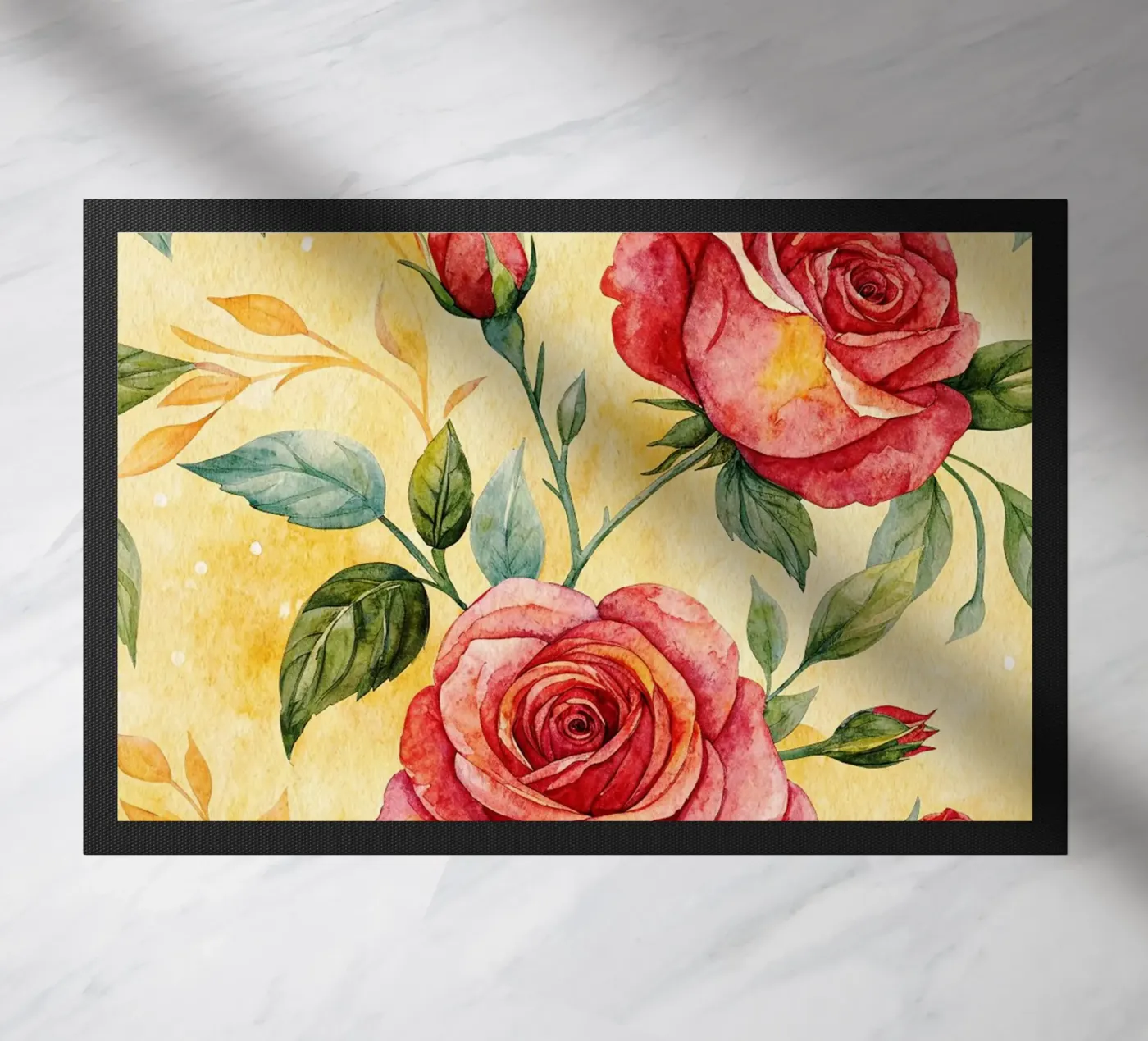 fleur de rose paillasson de the gondols