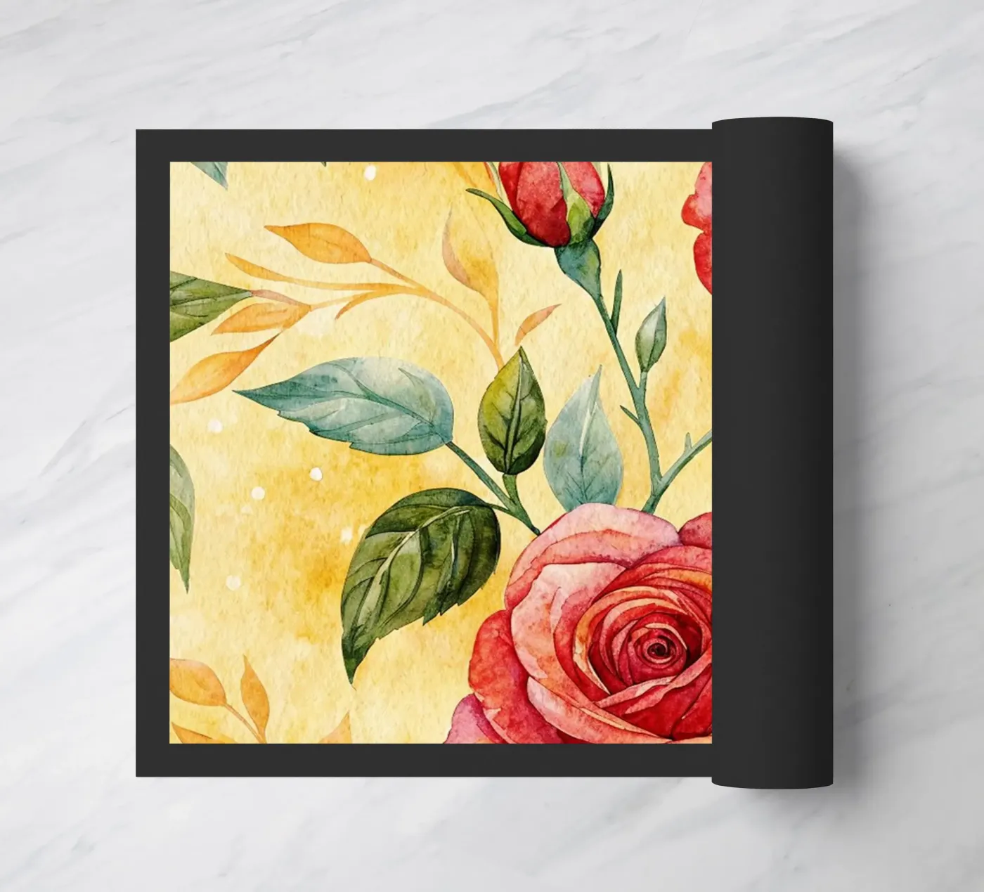 fleur de rose paillasson de the gondols