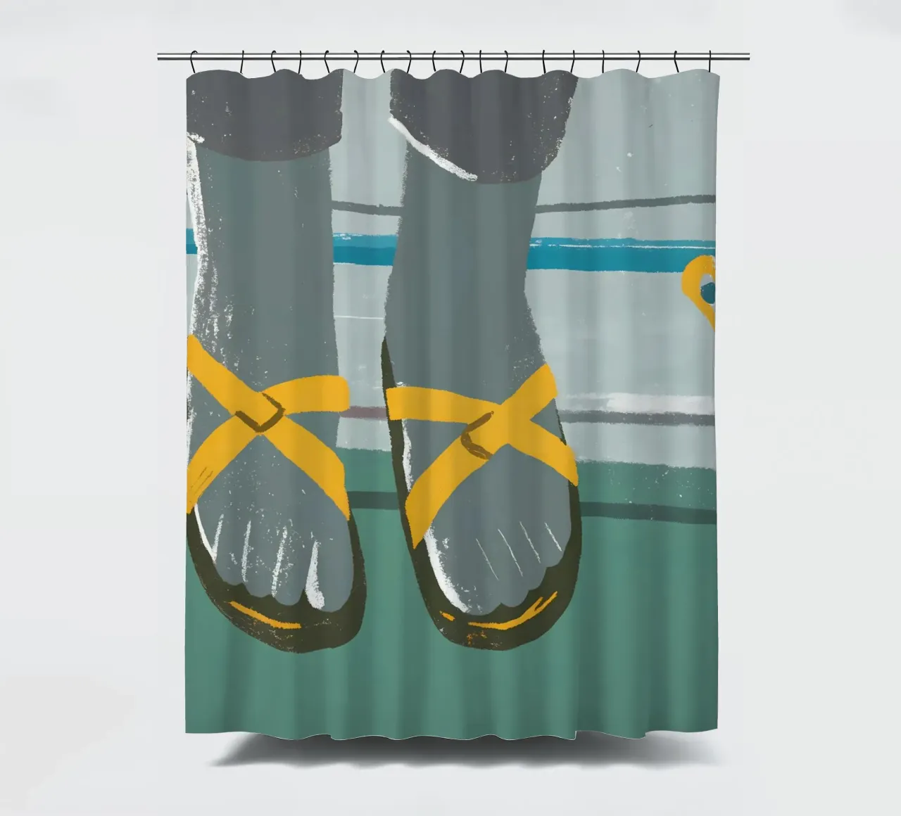 Sandals shower curtain by PERSONAL TOUCH