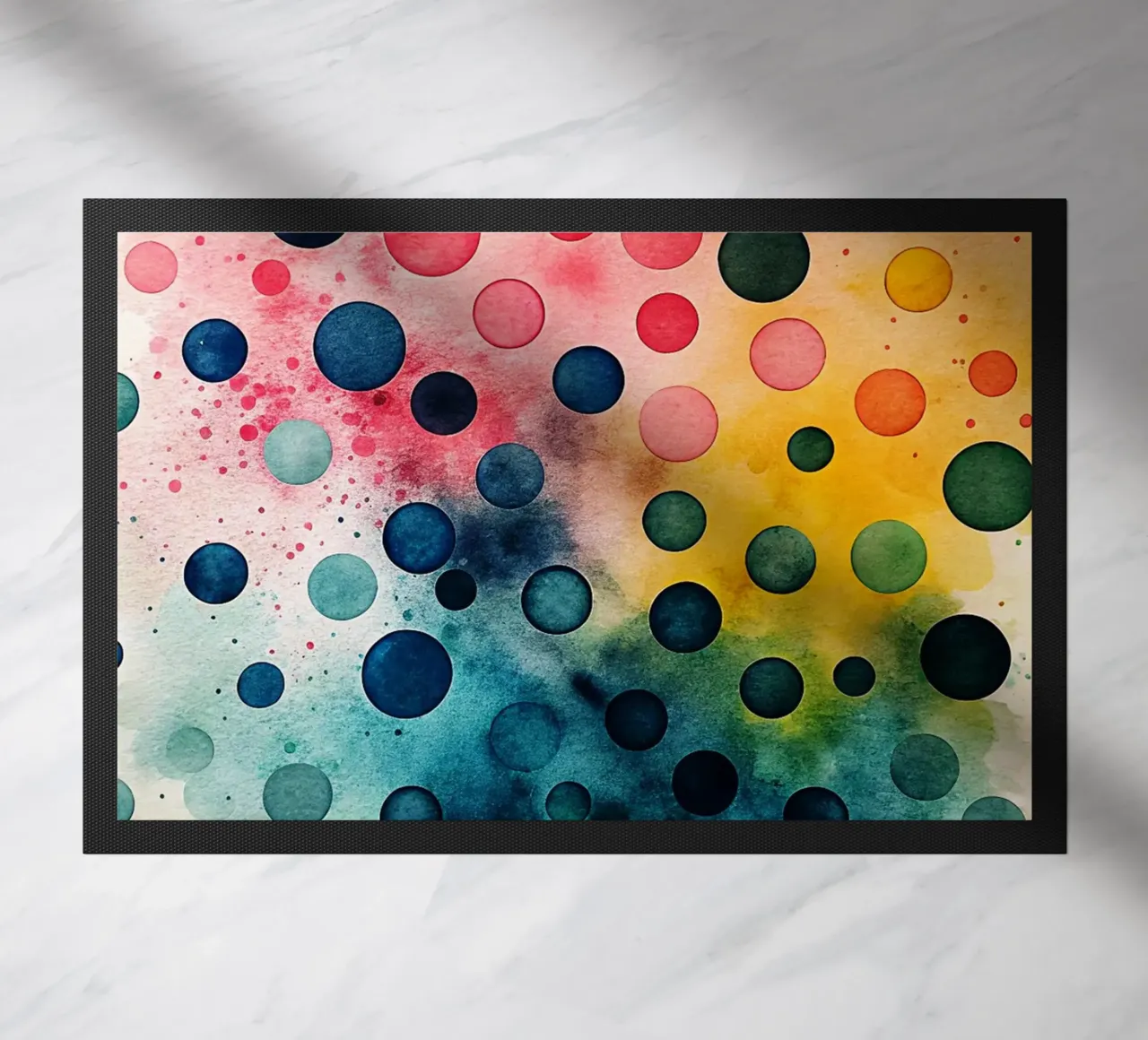 small circle doormat by the gondols