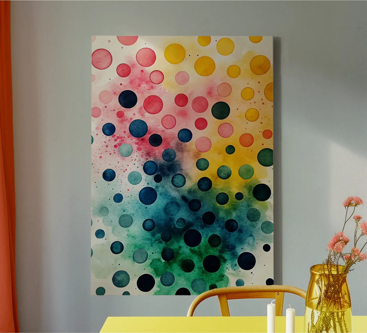 small circle canvas by the gondols