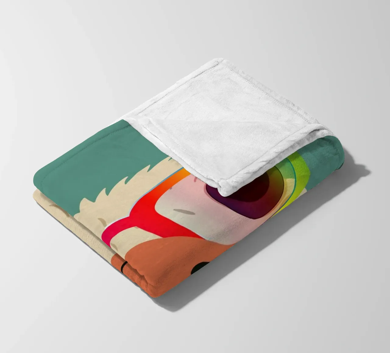 Struzzo colorato con occhiali arcobaleno - Motivo animale impertinente coperta in pile da namosh