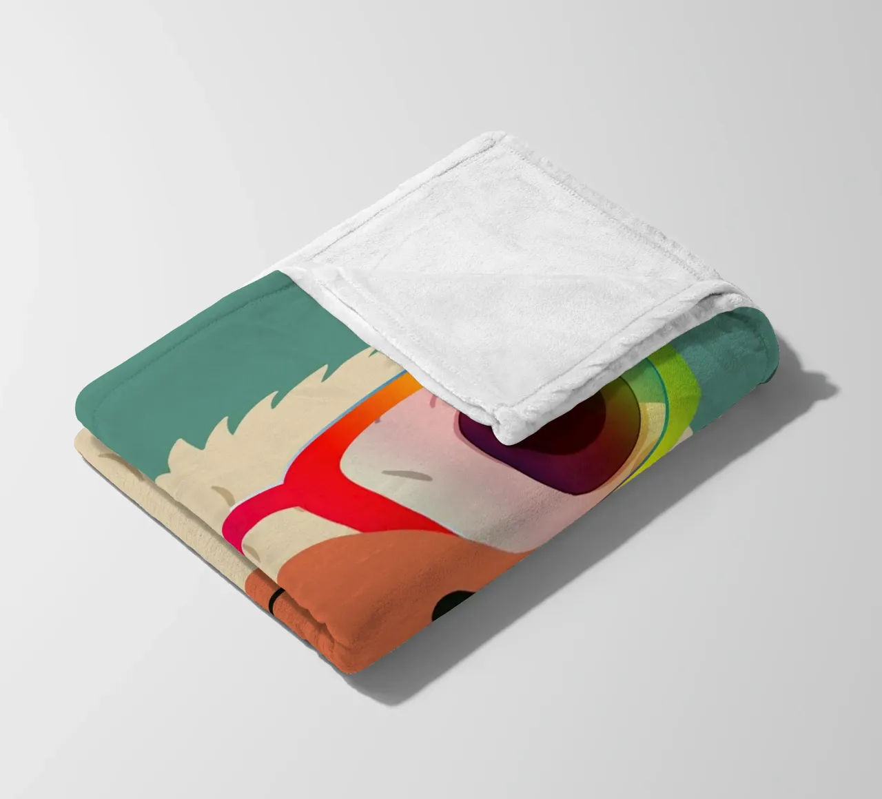 Struzzo colorato con occhiali arcobaleno - Motivo animale impertinente coperta in pile da namosh