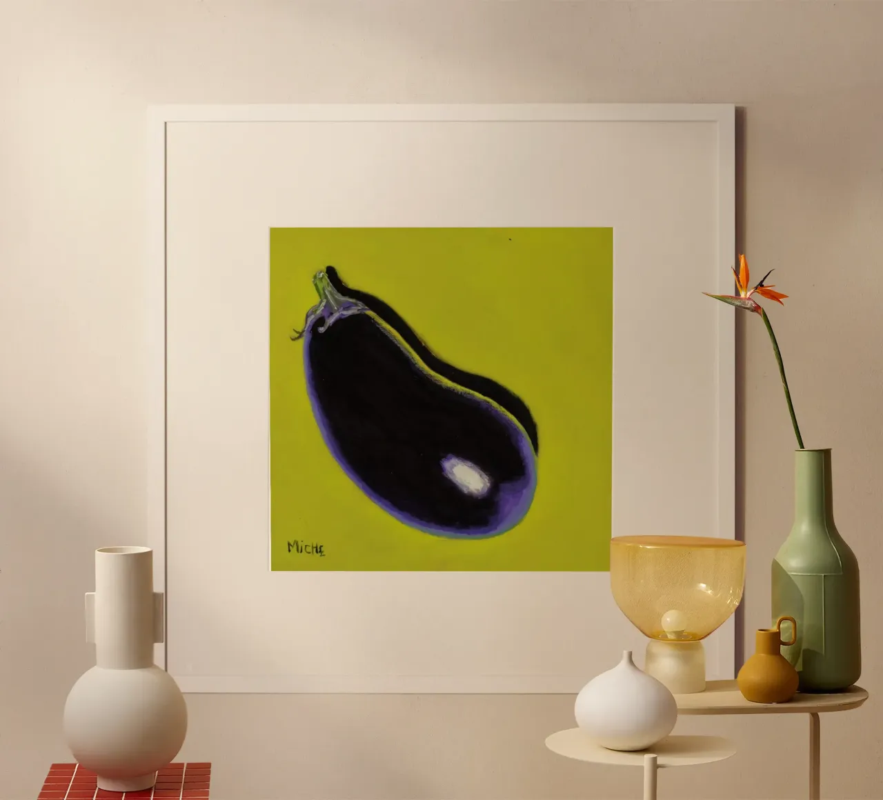 Aubergine poster con telaio in alluminio da Miche Watkins
