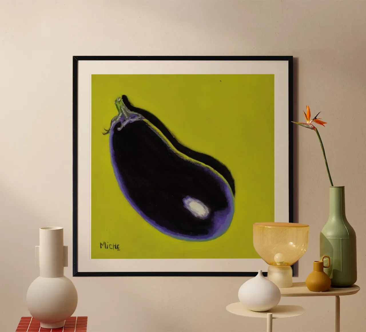 Aubergine poster con telaio in alluminio da Miche Watkins