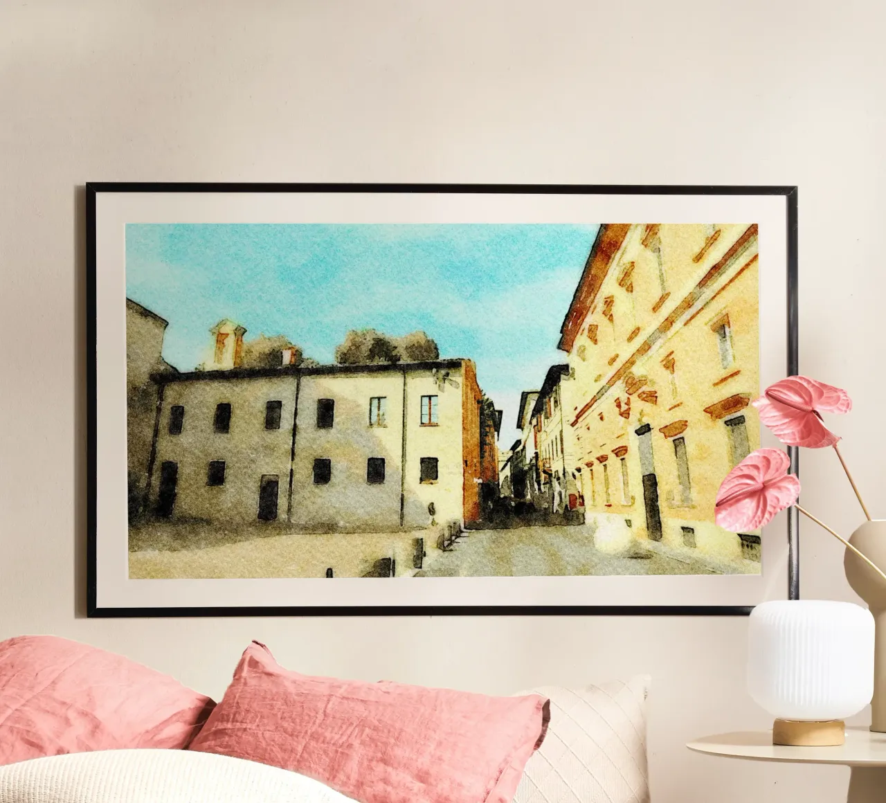 Pesaro poster con telaio in legno da Massimo Frascogna