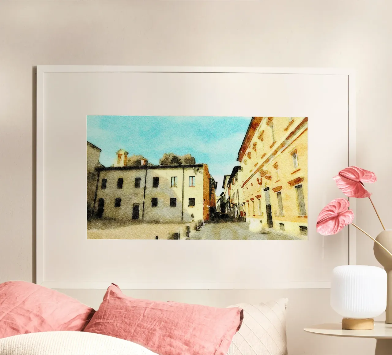 Pesaro poster con telaio in legno da Massimo Frascogna