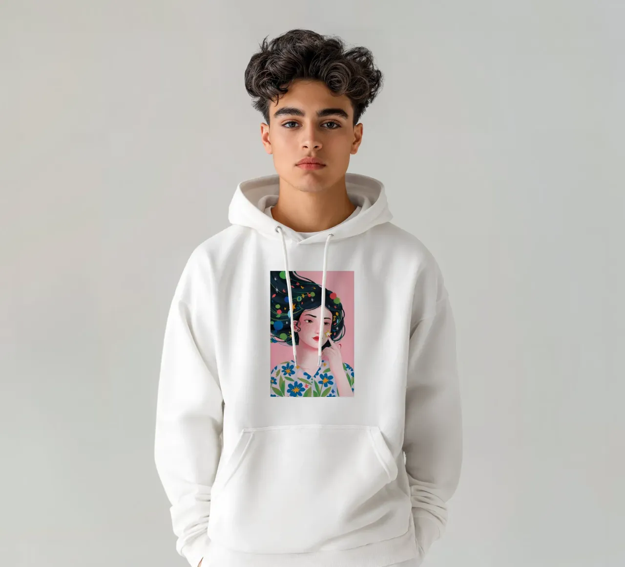 Floral Light Symphony hoodie by Twilight Muse