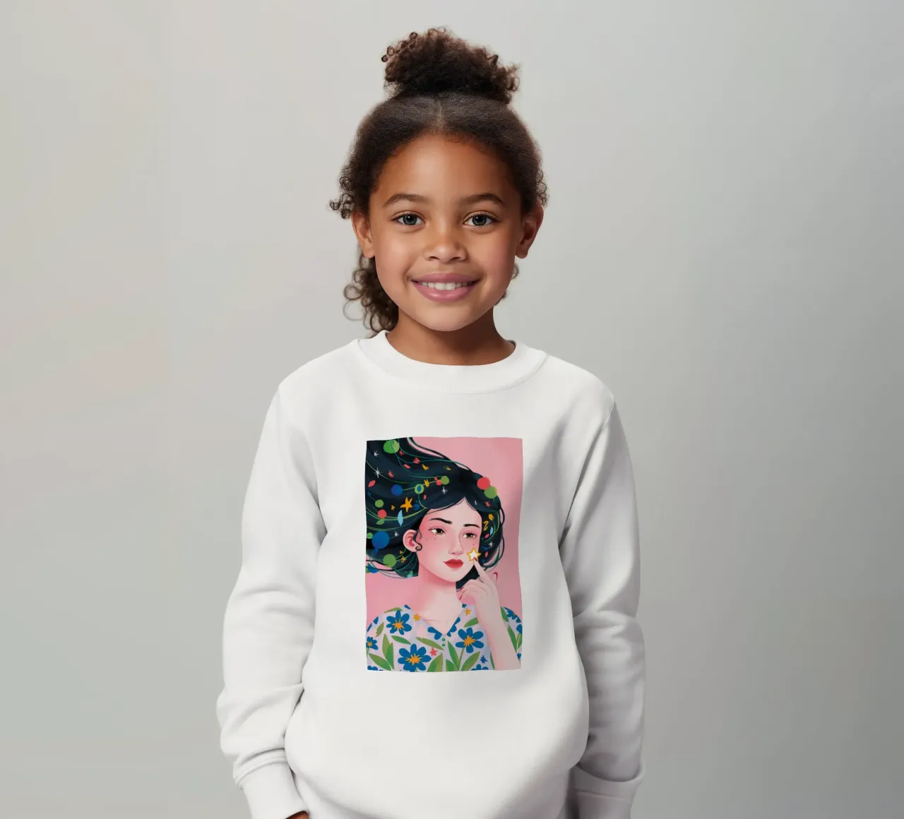 Floral Light Symphony kids sweatshirt by Twilight Muse