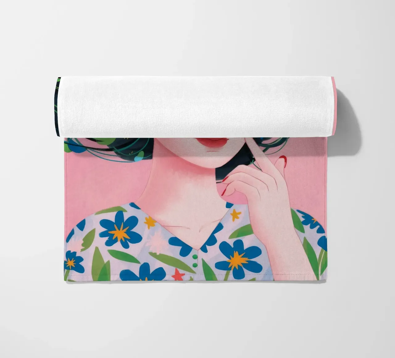 Floral Light Symphony beach towel by Twilight Muse