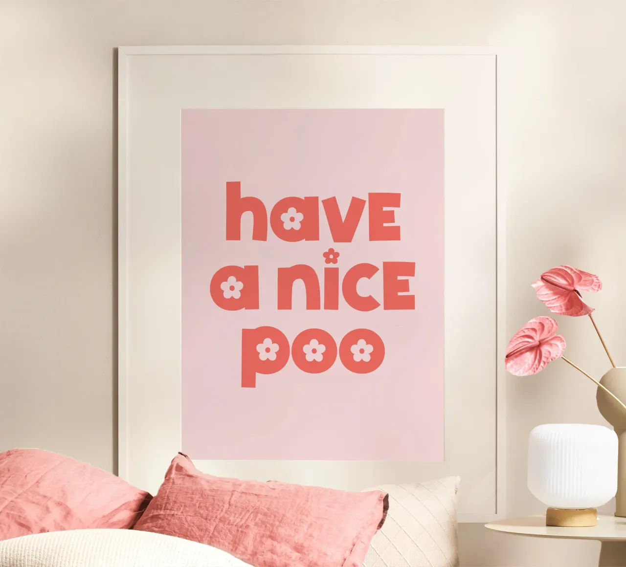Have a nice Poo (Pink and Red tone) hahnemühle by Paigaam Studio