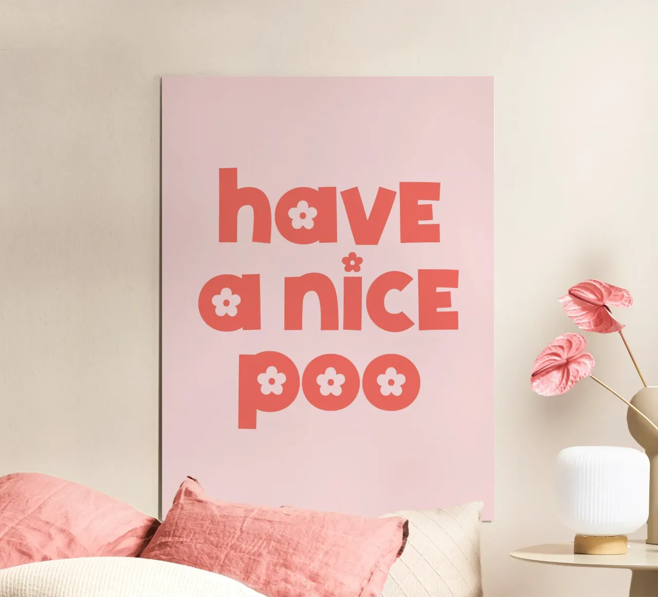Have a nice Poo (Pink and Red tone) hahnemühle by Paigaam Studio