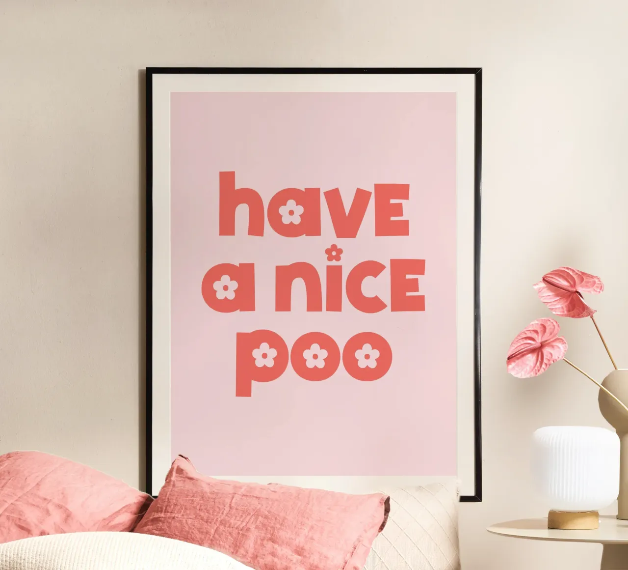 Have a nice Poo (Pink and Red tone) hahnemühle by Paigaam Studio