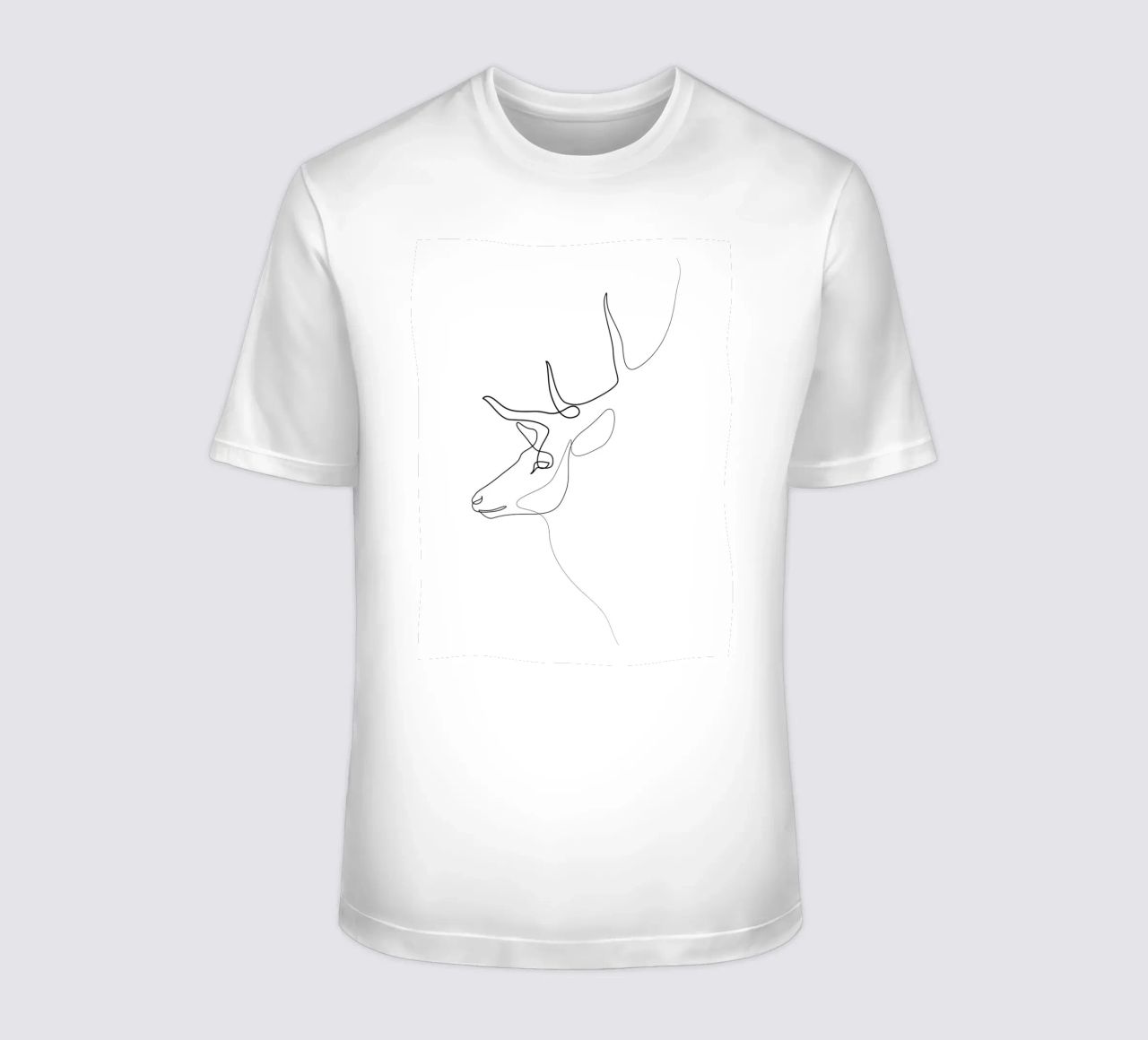 Wanderer - Cervo di una linea t-shirt da Addillum