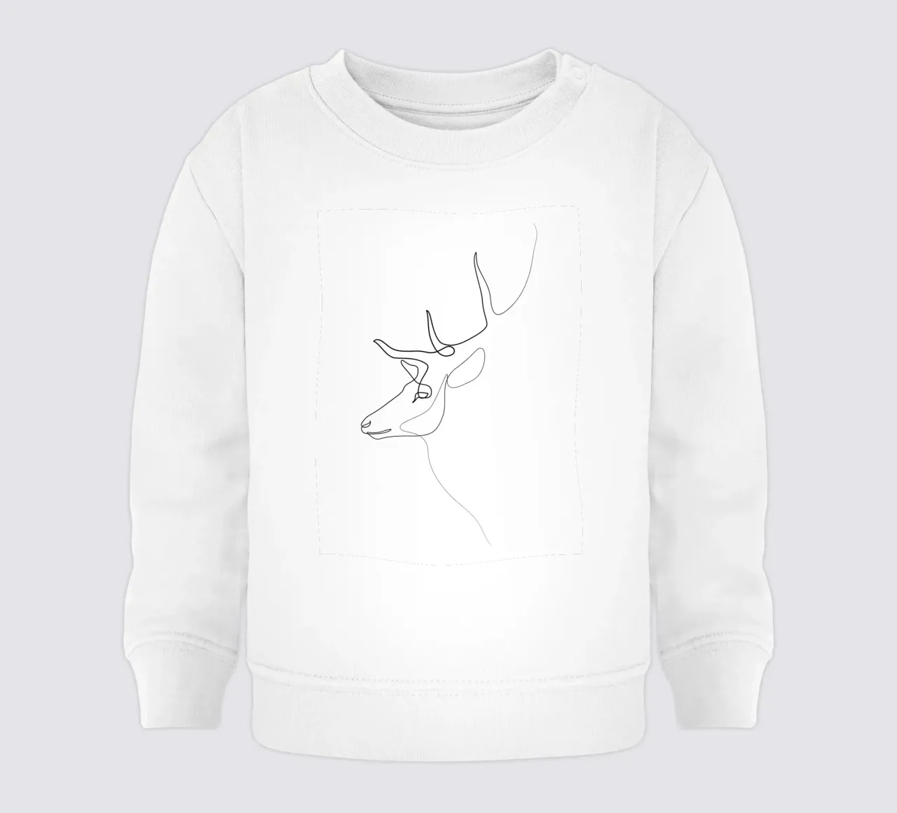 Wanderer - One Line Deer baby sweatshirt by Addillum