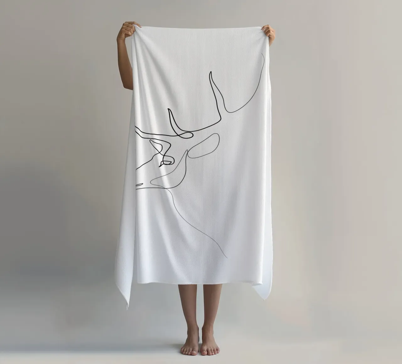 Wanderer - Cervo di una linea telo mare da Addillum