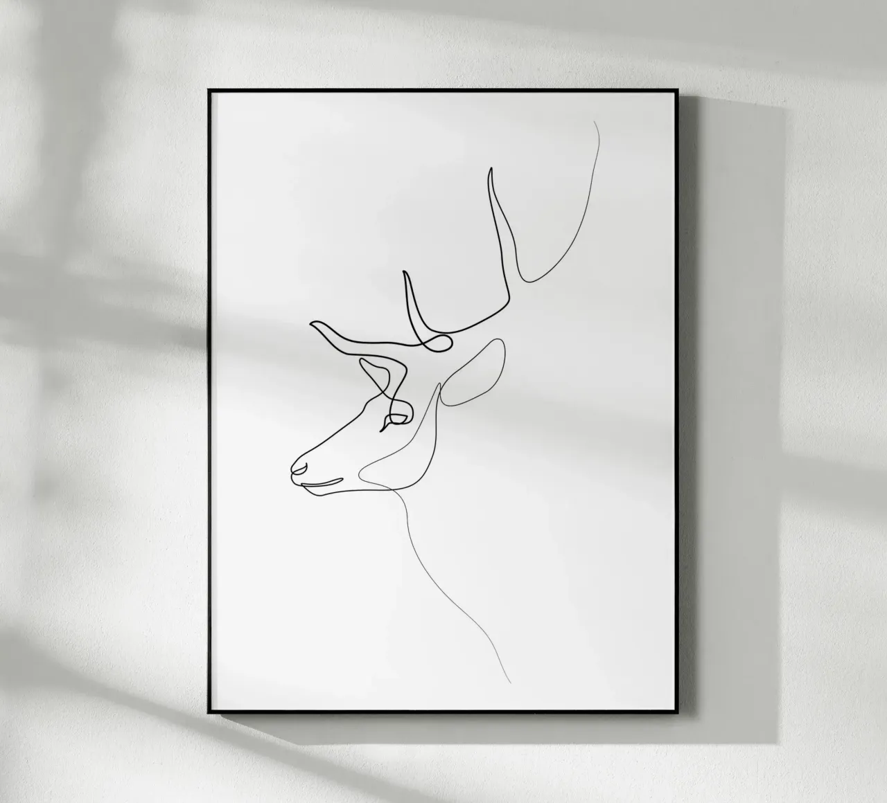 Wanderer - Cervo di una linea plexiglass da Addillum