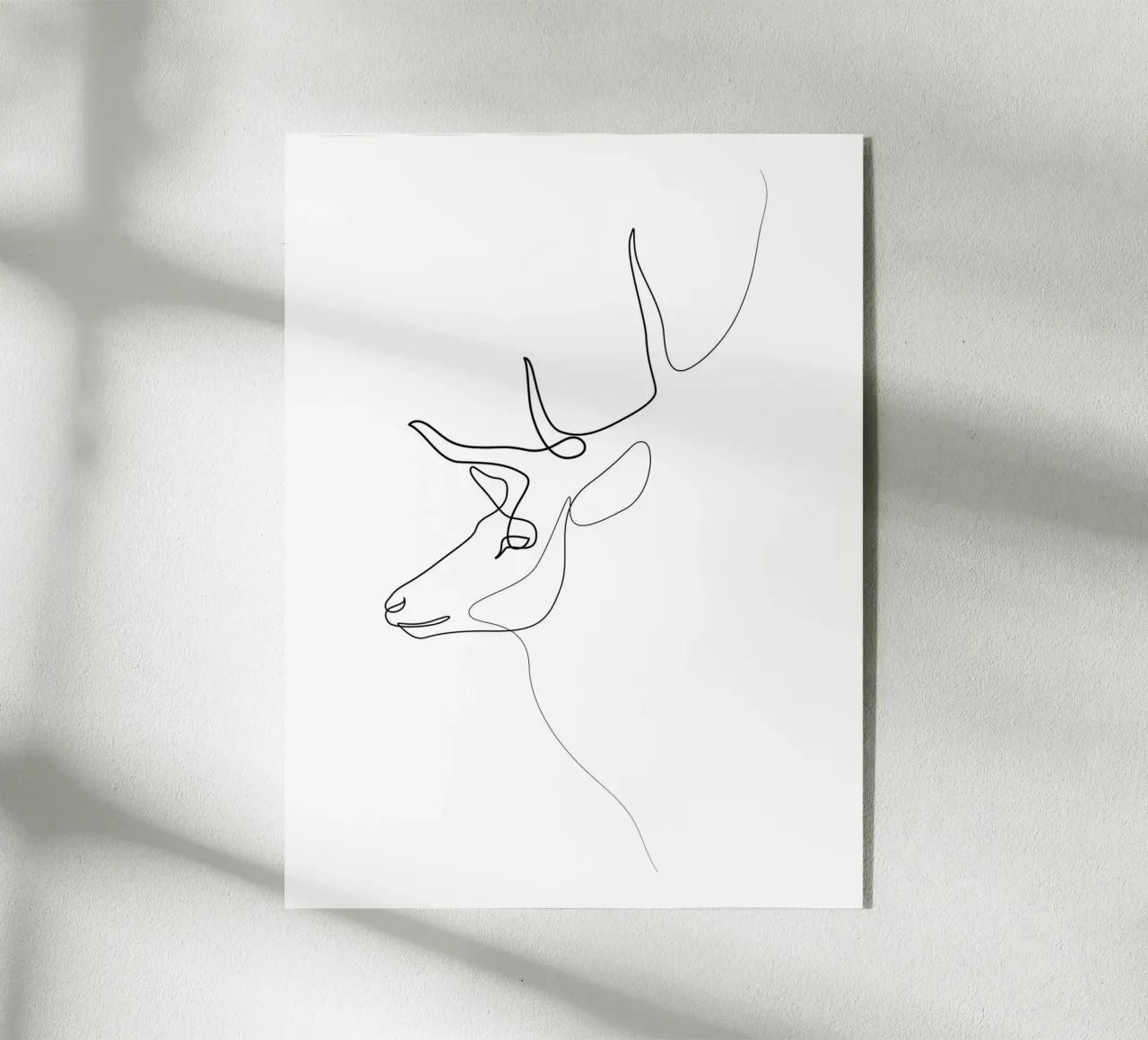 Wanderer - Cervo di una linea plexiglass da Addillum