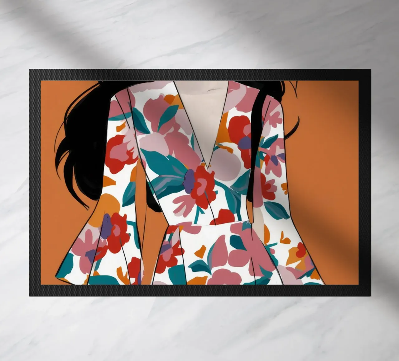 Blooming Elegance doormat by Twilight Muse