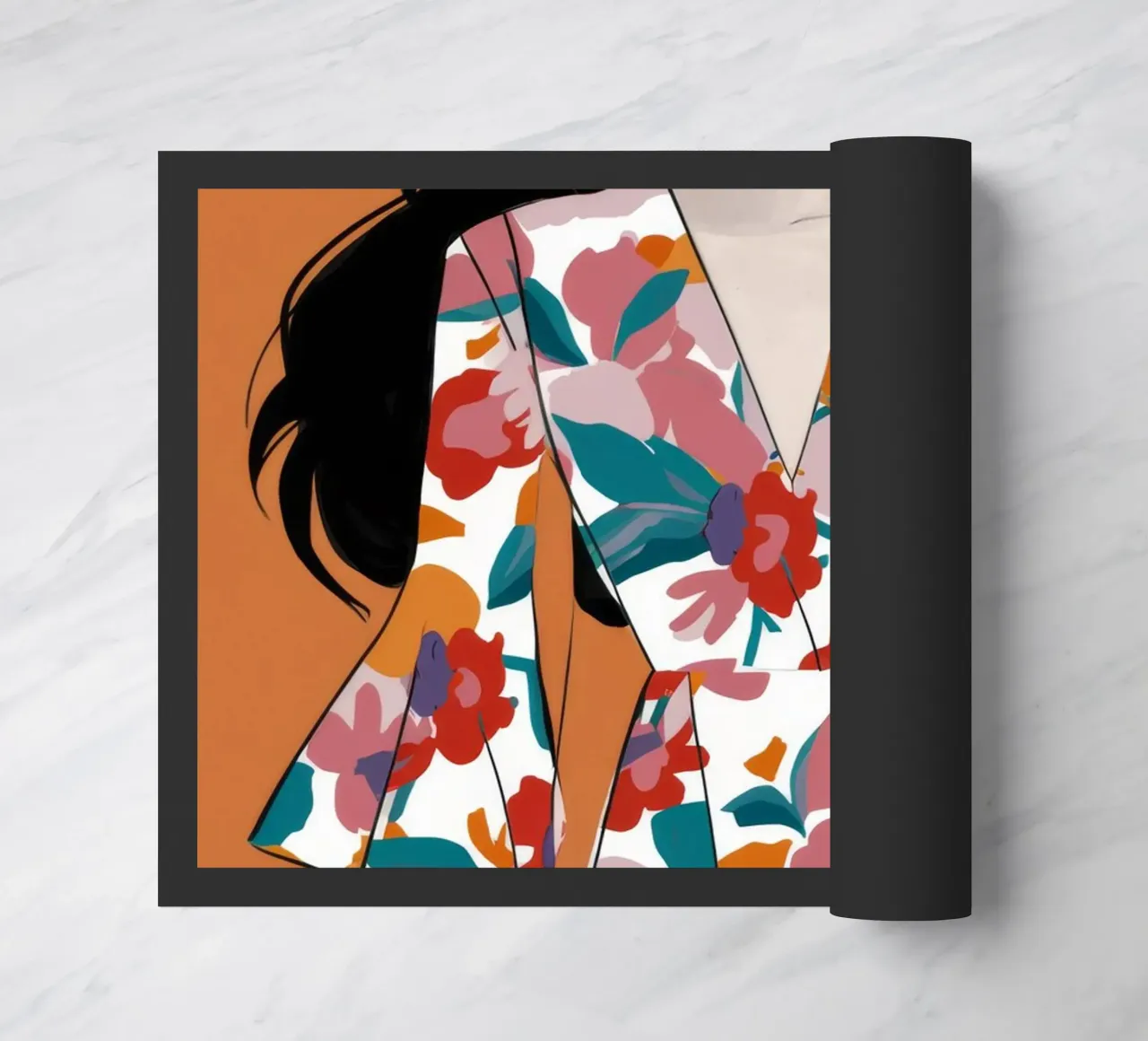 Blooming Elegance doormat by Twilight Muse