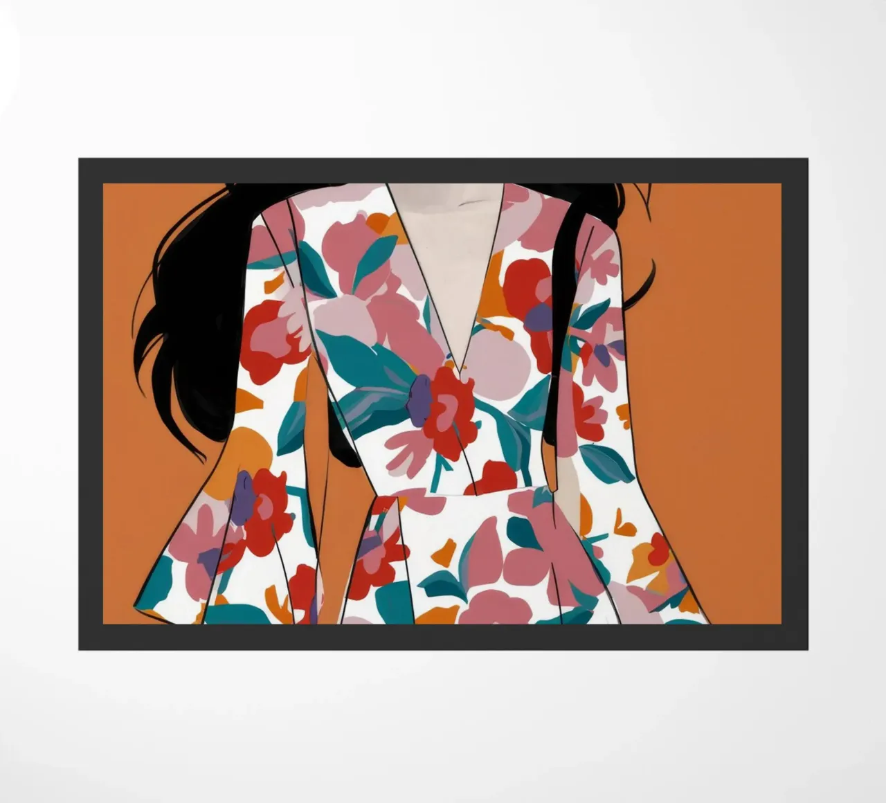 Blooming Elegance doormat by Twilight Muse