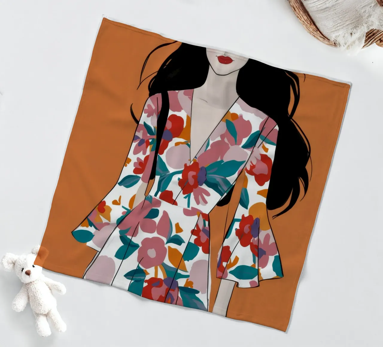 Eleganza in fiore coperta in pile da Twilight Muse