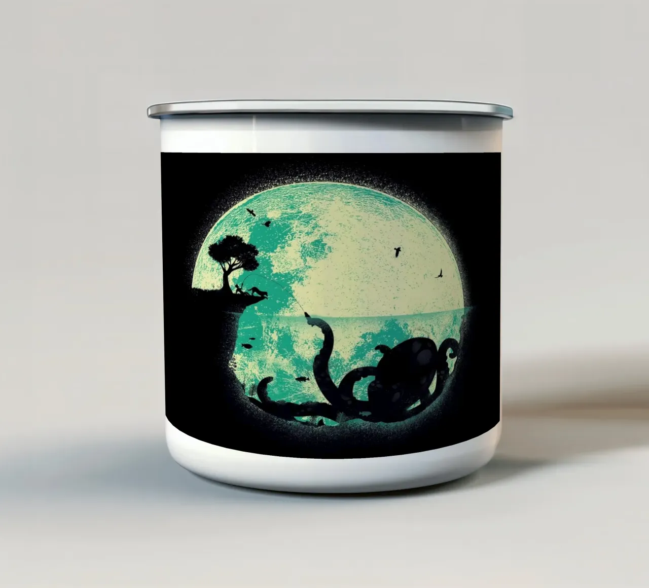 The Big One taza de esmalte de Jay Fleck