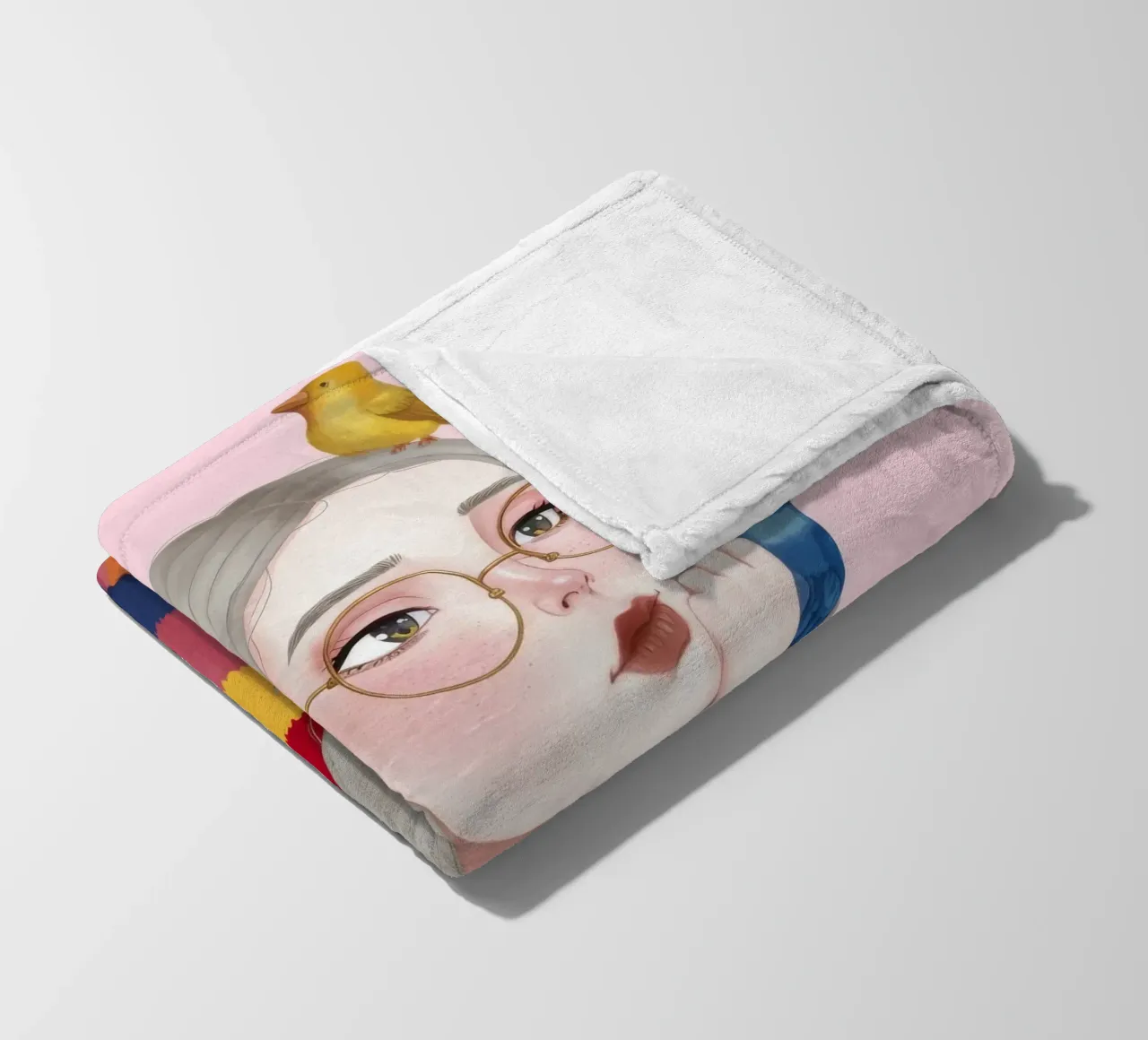 Bird Harmony fleece blanket by Twilight Muse