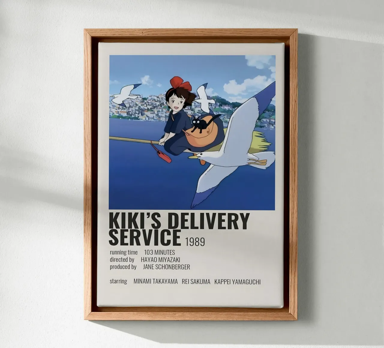 KIKI'S DELIVERY SERVICE 1989 canvas with Floater frame by Totoya