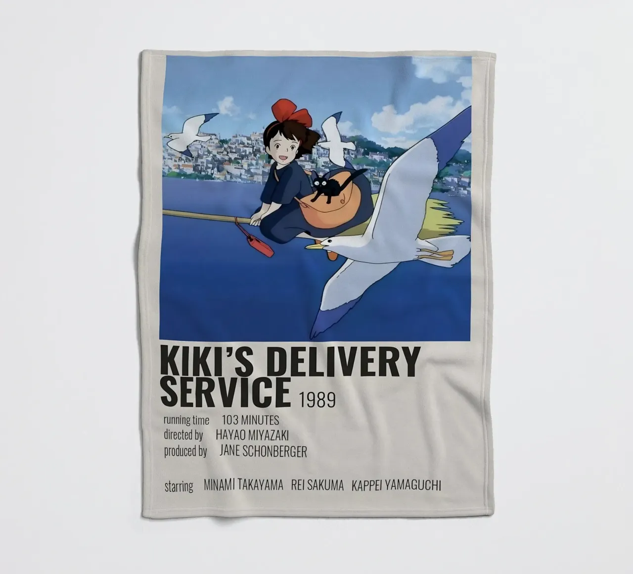 KIKI'S DELIVERY SERVICE 1989 Fleecedecke von Totoya