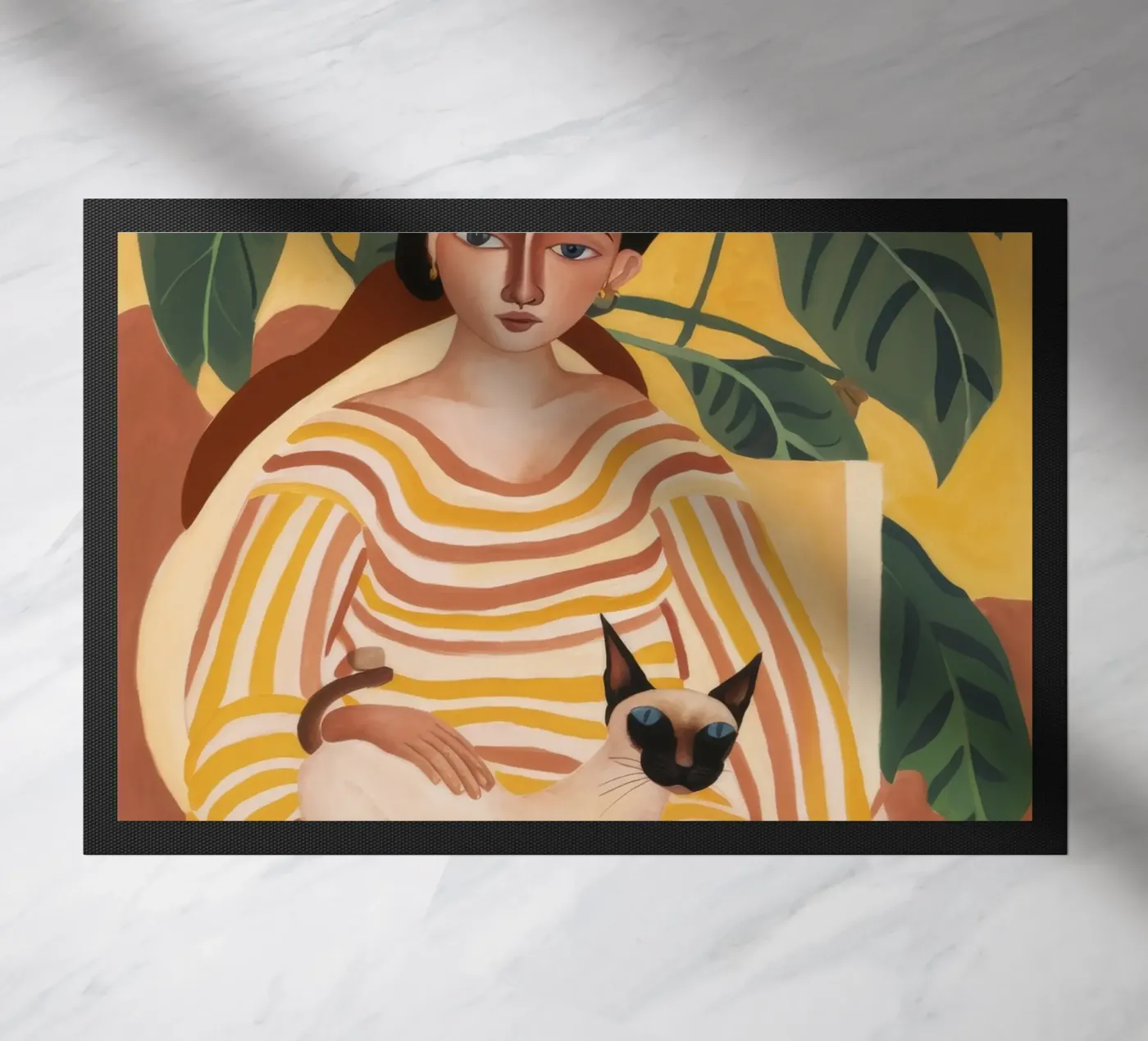 Feline Tranquility doormat by Twilight Muse