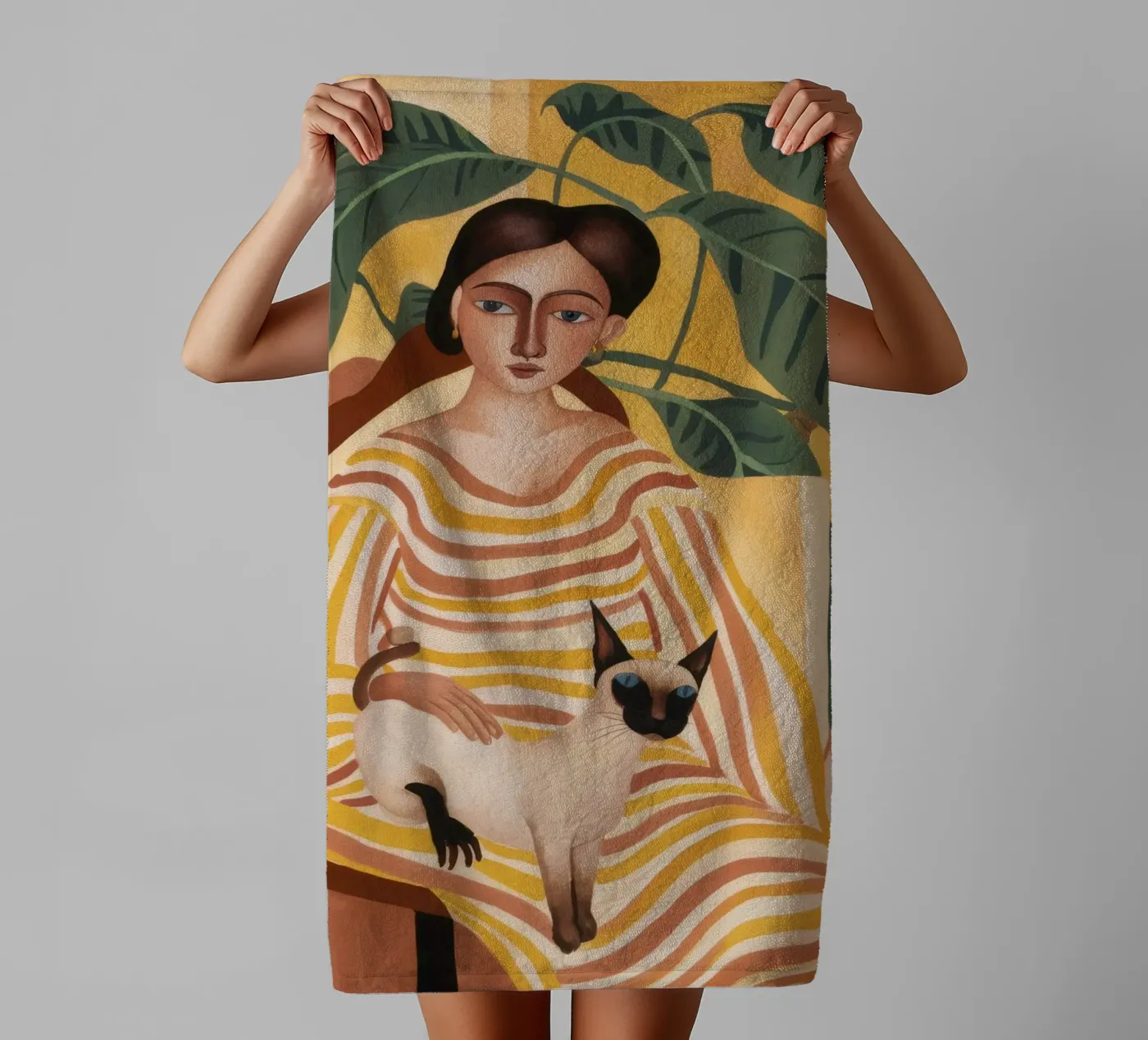 Kattenrust badhanddoek van Twilight Muse